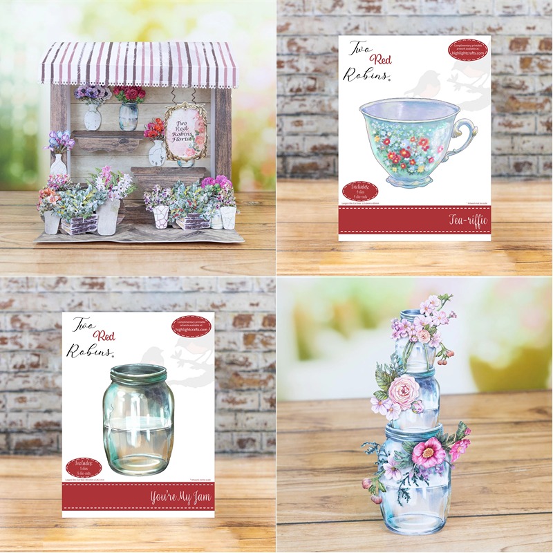 Craft Knife Set - Cerise Bloom-Juego de troqueles de corte