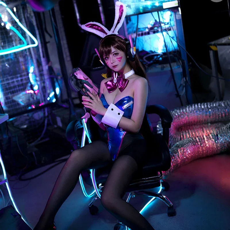 Dva Cosplay Prop - Overwatch-mono de conejito DVA, disfraz de