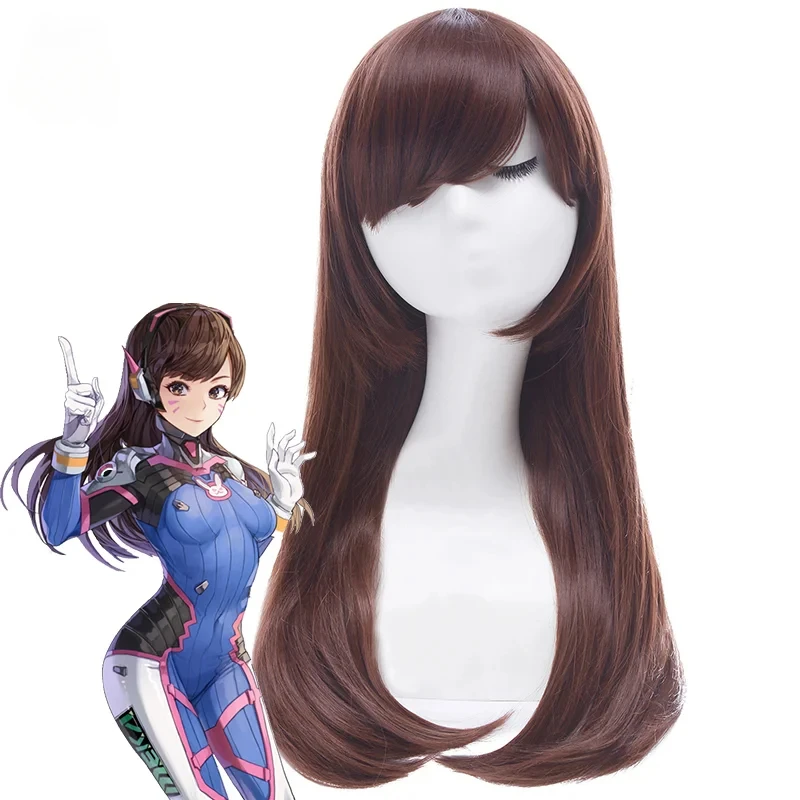 Dva Cosplay Prop - Juego ROLECOS OW D.VA peluca de
