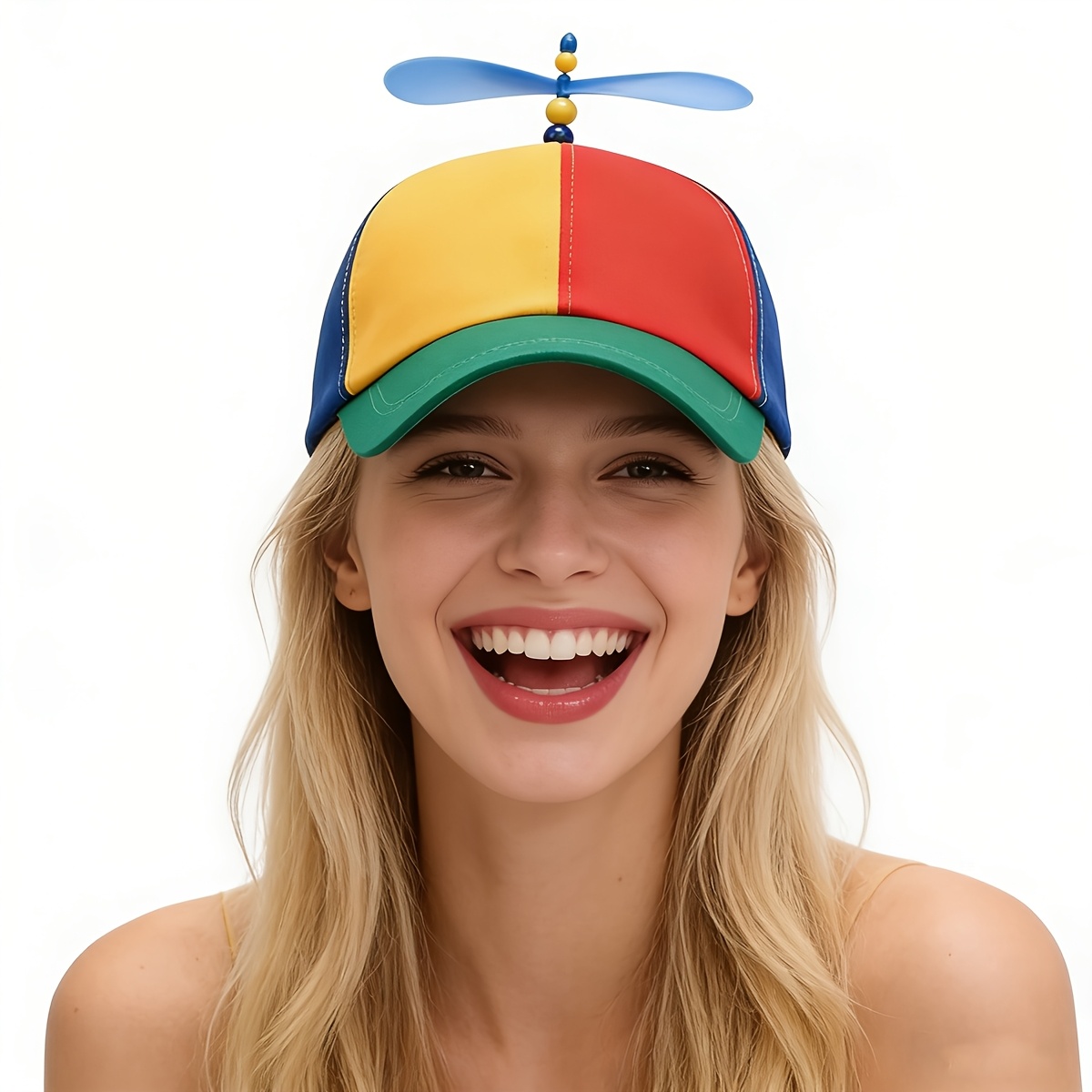 Ekko Cosplay Prop - Divertido sombrero multicolor con hélices giratorias