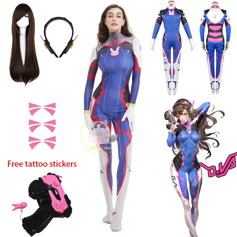 Disfraz de Dva para mujer, tra - Dva Cosplay Prop reseña y precio