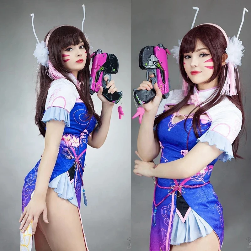 Juego ROLECOS OW D.VA peluca d - Dva Cosplay Prop reseña y precio